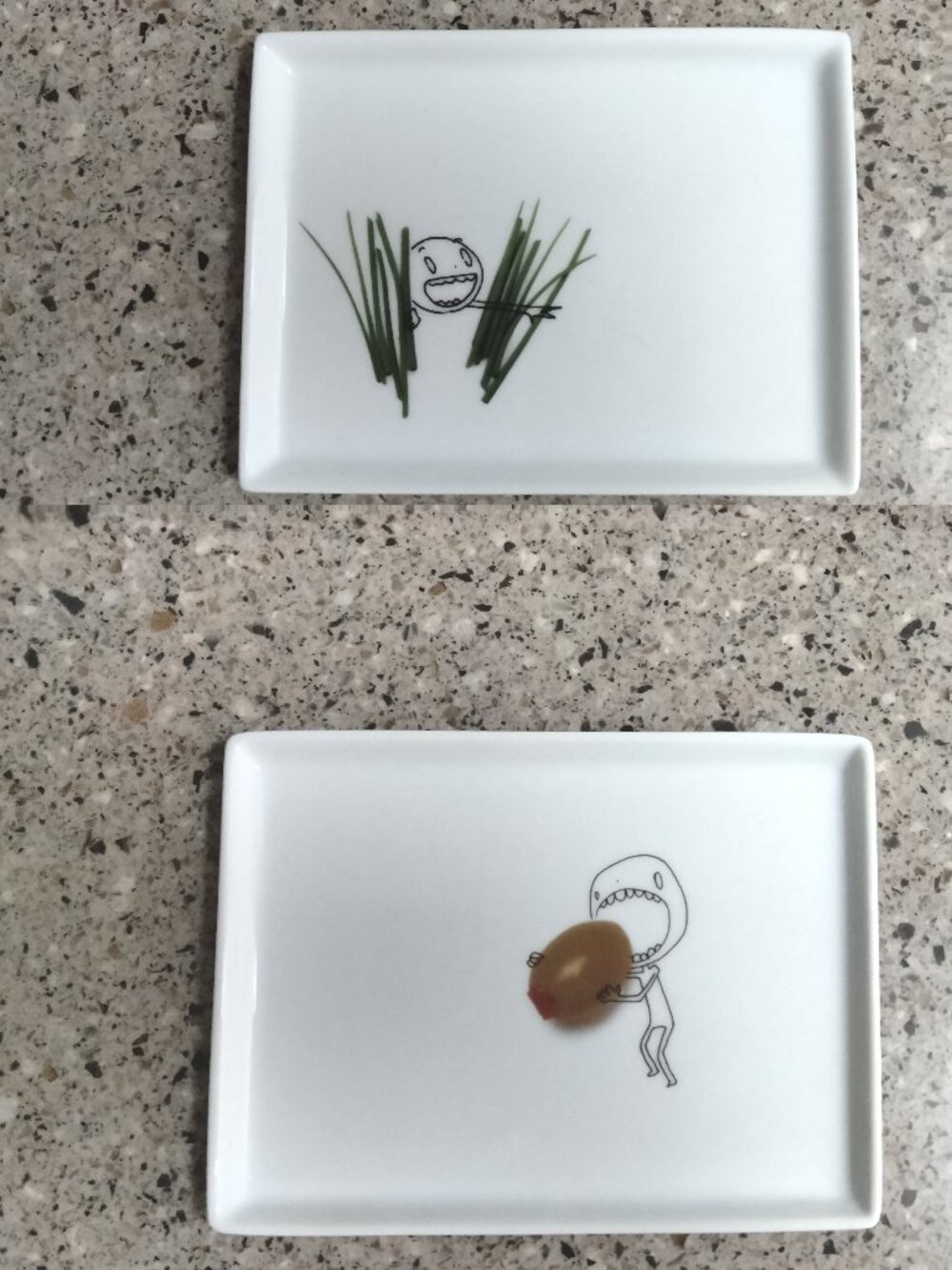 DUO: New Retired Oliver 2012 Chives Grass & 2009 Olive Appetizer Plates